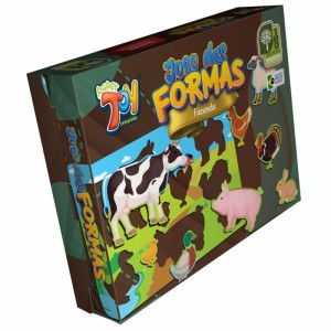 Jogo Didatico Formas Animais Da Fazenda Mdf-111626-34042