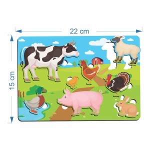 Jogo Didatico Formas Animais Da Fazenda Mdf-111626-53238