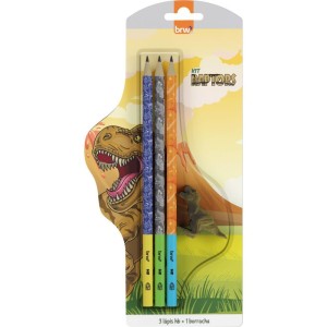 Kit Escolar Raptors 3lapis Estamp. Hb+1bor-109999-35781