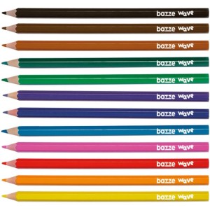 Lapis De Cor Sextavado Bazze Wave 12 Cores-110293-20762