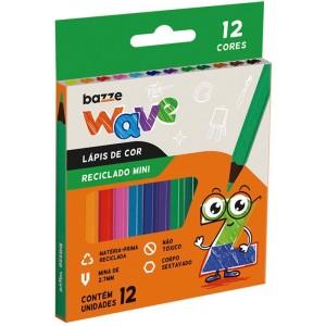 Lapis De Cor Sextavado Bazze Wave Mini Reciclado 12co-110279-30724