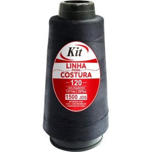 Linha Para Costura Poliester 1500jds Preta-110435-14097