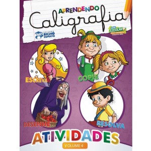 Livro Caligrafia Aprendendo Caligrafia 4 Titulo-093829-30364