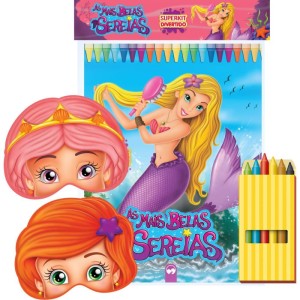 Livro Infantil Colorir Super Kit Sereias C/giz-085977-40219