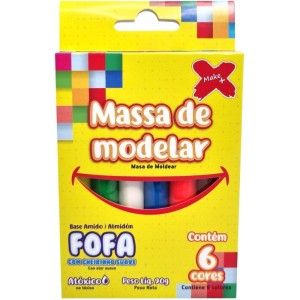 Massa Para Modelar Fofa 06 Cores 90g-111349-83944