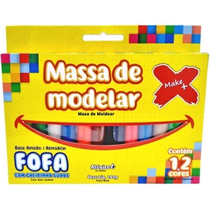 Massa Para Modelar Fofa 12 Cores 180g-111350-18634