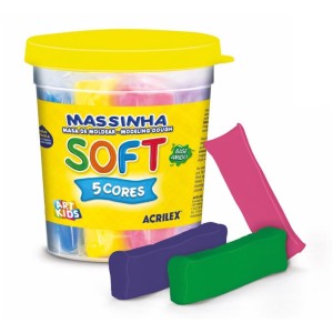 Massa Para Modelar Soft 325g C/05 Cores-110730-14399