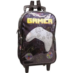 Mochila Infantil Com Rodinha Gamer Md Preta-109322-13282