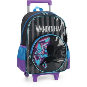 Mochila Infantil Com Rodinha Wandinha M Preta-107120-17871