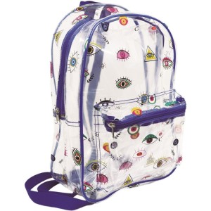 Mochila Eyes Pvc Transp. Decorada Md-109328-45254