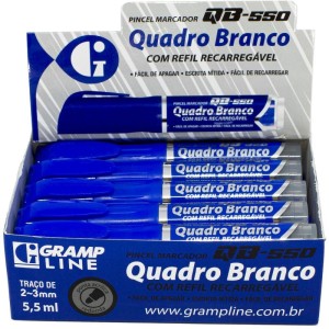 Pincel Quadro Branco Qb550 Recarregavel Azul-111395-17983