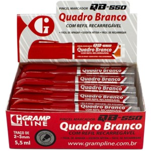 Pincel Quadro Branco Qb550 Recarregavel Vermelho-111397-17917