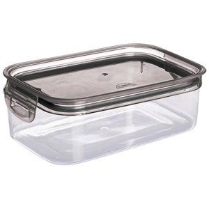 Pote Plastico Retangular C/trava 500ml Crist-111023-18997