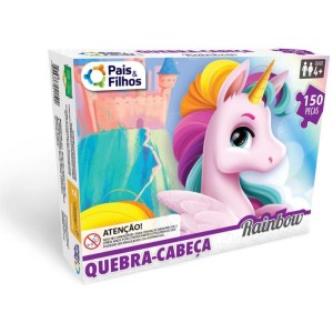 Quebra-cabeca Cartonado Unicornio Rainbow 150 Pecas-072771-65794