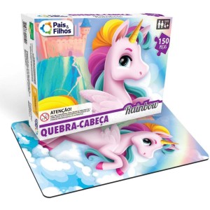 Quebra-cabeca Cartonado Unicornio Rainbow 150 Pecas-072771-66674