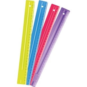 Regua De Poliestireno Full Color 30cm Azul-109471-72765