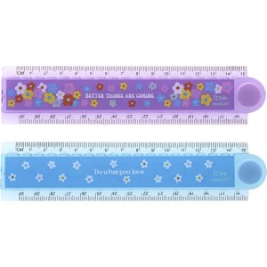 Regua De Poliestireno Love Daisy Retratil 30cm (s)-111709-14243