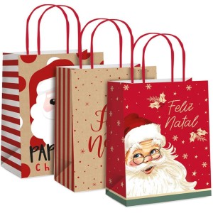 Sacola De Natal 32x26,5x13cm (s)