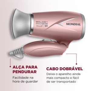 Secador De Cabelo Golden Rose 1200w  Bivolt-109400-68493