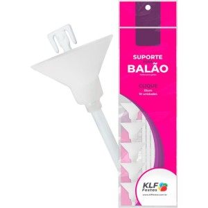 Suporte Para Balao Clique Medio Branco 33cm.-111536-17329