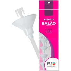 Suporte Para Balao Clique Medio Cristal 33cm.-111537-28013