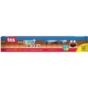 Tinta Guache 015ml Tris 6 Tons De Pele C/kit-110242-26716