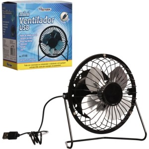 Ventilador Usb Portatil Silencioso Preto/azul-111150-15466