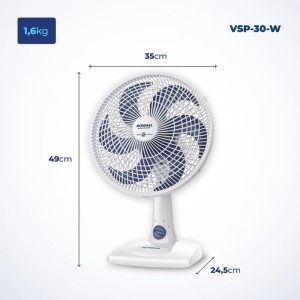 Ventilador Mesa Super Power 127v 30cm Bco-109393-66789