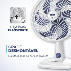 Ventilador Mesa Super Power 127v 30cm Bco-109393-70161