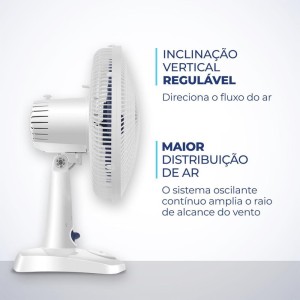 Ventilador Mesa Super Power 127v 30cm Bco-109393-72514