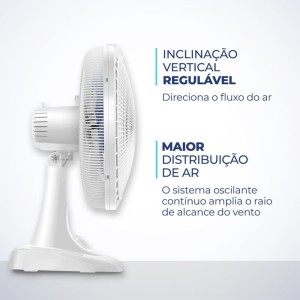 Ventilador Mesa Super Power 127v 40cm Bco-109389-57938