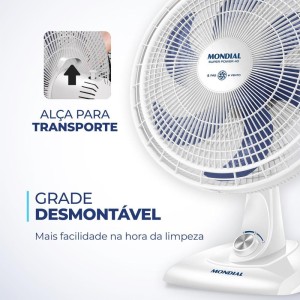 Ventilador Mesa Super Power 127v 40cm Bco-109389-94839