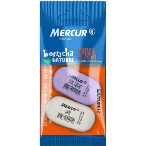 Borracha Colorida Pull Pack Oval 1branca/1lilas