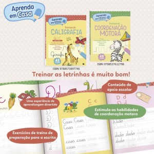 Livro Ensino Aprenda Em Casa Caligrafia 48p-107821-25618