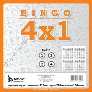 Bloco Para Bingo Bingao Jornal 4x1 100 Folhas-110287-13242