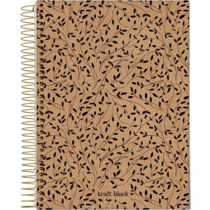 Caderno 01x1 Capa Dura Kraft Black 80fls.-110451-12629