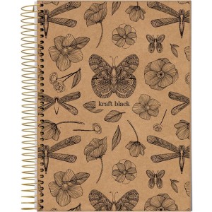 Caderno 01x1 Capa Dura Kraft Black 80fls.-110451-95409