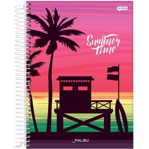 Caderno 10x1 Capa Dura Malibu / Cali 200fls.-110466-48893