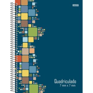 Caderno Quadriculado Univers. 07mmx07mm Espiral Cd.80f-110518-70428