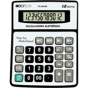 Calculadora De Mesa 12digitos Pilha Aaa Cinza-078058-52404