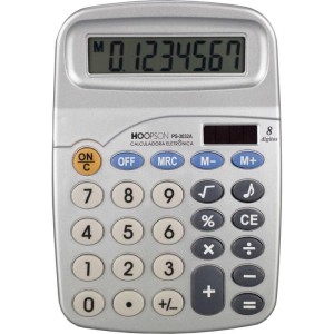 Calculadora De Mesa 8digitos Bateria Cinza-078055-27337