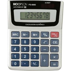 Calculadora De Mesa 8digitos Bateria Prata-067388-12415