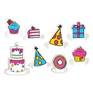 Decoracao De Mesa Cartoon Cake 96 Unidades