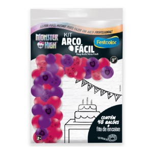 Kit Arco Facil De Baloes Monster High 3 Unidades-111692