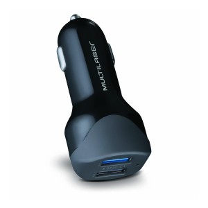 Carregador Automotivo Concept 2 Portas Usb Quick Charger Preto-CB114-89925