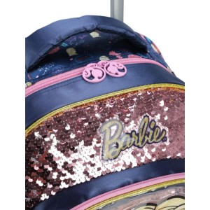 Mochila Infantil Com Rodinha Barbie G Azul-107092-13057