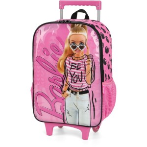 Mochila Infantil Com Rodinha Barbie G Rosa-107081-73630