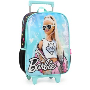 Mochila Infantil Com Rodinha Barbie G Verde-107082-42345