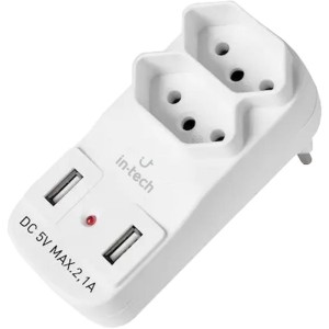 Adaptador Para Tomada 2 Entradas Tripolar C/usb Br-111154-41362