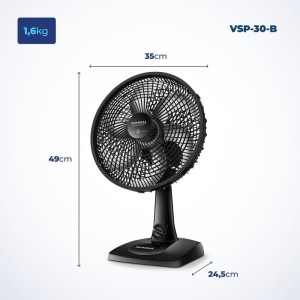 Ventilador Mesa Super Power 127v 30cm Pto-109391-35981